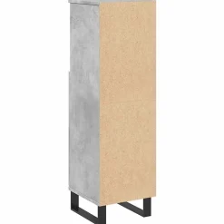 Vidaxl Armoire de salle de bain gris béton 30x30x100 cm