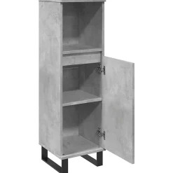 Vidaxl Armoire de salle de bain gris béton 30x30x100 cm