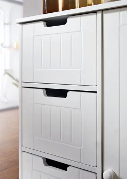 Finebuy Armoire de Salle de Bain 56x83x30 cm Commode avec Tiroir et Porte Blanc* Armoire De Salle De Bains