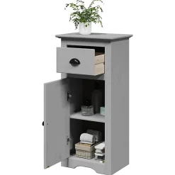 Vidaxl Armoire de salle de bain BODO gris 44x30x90 cm* Meuble Wc