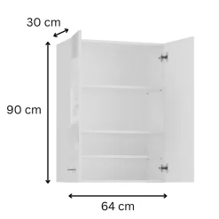 3xE Living Armoire de salle de bain pour machine à laver, 30 x 64 x 90 cm, chêne sonoma* Armoire De Salle De Bains