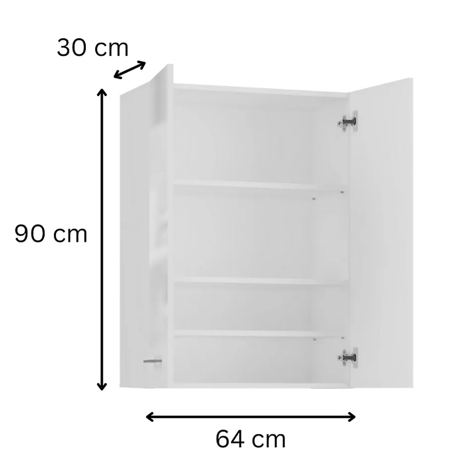 3xE Living Armoire de salle de bain pour machine à laver, 30 x 64 x 90 cm, chêne sonoma* Armoire De Salle De Bains