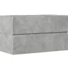 Vidaxl Armoire de salle de bain suspendue gris béton bois d'ingénierie* Meuble Wc
