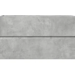 Vidaxl Armoire de salle de bain suspendue gris béton bois d'ingénierie* Meuble Wc
