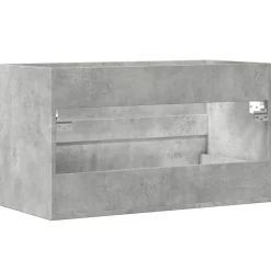 Vidaxl Armoire de salle de bain suspendue gris béton bois d'ingénierie* Meuble Wc