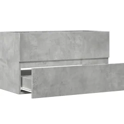 Vidaxl Armoire de salle de bain suspendue gris béton bois d'ingénierie* Meuble Wc