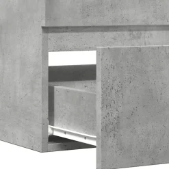 Vidaxl Armoire de salle de bain suspendue gris béton bois d'ingénierie* Meuble Wc