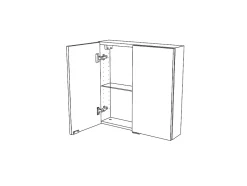 GoodHome Armoire de salle de bains faible profondeur blanc brillant l.60 x H.60 x P.15 cm, Imandra