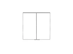 GoodHome Armoire de salle de bains faible profondeur blanc brillant l.60 x H.60 x P.15 cm, Imandra