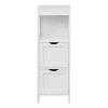 Mobili Rebecca Armoire de Salle de Bains en MDF Blanc avec 2 Tiroirs 1 étagère Rebecca Mobili* Meuble De Salle De Bains Faible Profondeur