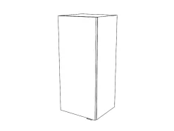 GoodHome Armoire de salle de bains gris brillant l.40 x H.90 x P.36 cm, Imandra* Colonne De Salle De Bains|Meuble De Salle De Bains Faible Profondeur