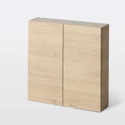 GoodHome Armoire de salle de bains faible profondeur effet chêne l.60 x H.60 x P.15 cm, Imandra