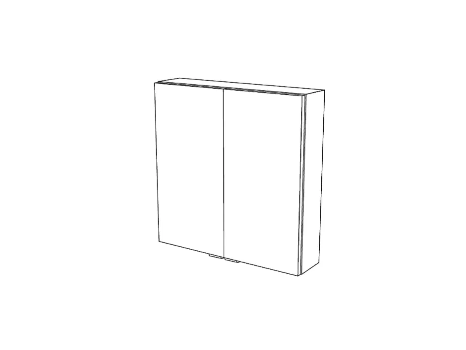 GoodHome Armoire de salle de bains faible profondeur effet chêne l.60 x H.60 x P.15 cm, Imandra