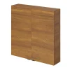 GoodHome Armoire de salle de bains faible profondeur effet noyer l.60 x H.60 x P.15 cm, Imandra