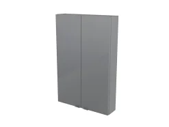 GoodHome Armoire de salle de bains faible profondeur gris brillant l.60 x H.90 x P.15 cm, Imandra