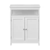 Mobili Rebecca Armoire de Salle de Bains 2 Portes et étagère MDF Blanc Rebecca Mobili* Armoire De Salle De Bains|Meuble De Salle De Bains Faible Profondeur