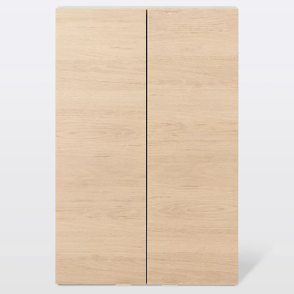 GoodHome Armoire de salle de bains faible profondeur effet chêne l.60 x H.90 x P.15 cm, Imandra