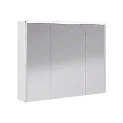 Decotec Armoire de salle de bains éclairante avec miroir Archi blanc mat 90 cm