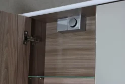 Decotec Armoire de salle de bains éclairante avec miroir Archi blanc mat 90 cm