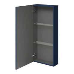 GoodHome Armoire de salle de bains faible profondeur bleu nuit mat l.40 x H.90 x P.15 cm, Imandra* Meuble Wc|Colonne De Salle De Bains