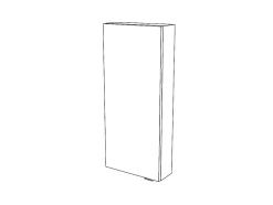 GoodHome Armoire de salle de bains faible profondeur effet chêne l.40 x H.90 x P.15 cm, Imandra* Meuble Wc|Colonne De Salle De Bains