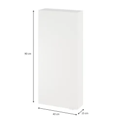 GoodHome Armoire de salle de bains faible profondeur blanc mat l.40 x H.90 x P.15 cm, Imandra