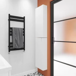 GoodHome Armoire de salle de bains faible profondeur blanc mat l.40 x H.90 x P.15 cm, Imandra