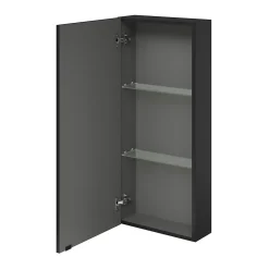 GoodHome Armoire de salle de bains faible profondeur noir mat l.40 x H.90 x P.15 cm, Imandra* Meuble Wc|Colonne De Salle De Bains