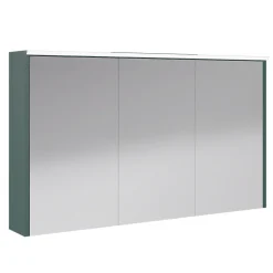 Decotec Armoire de salle de bains éclairante LED vert toundra avec miroir l.120 x H.70 x P.18 cm, Archi* Armoire De Toilette