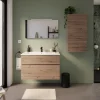 Armoire de salle de bains effet chêne artisan l.50 x H.50 x P.17 cm, Calao