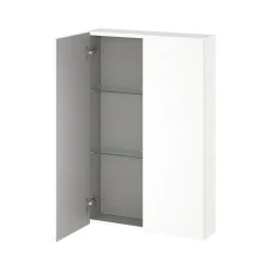GoodHome Armoire de salle de bains faible profondeur blanc mat l.60 x H.90 x P.15 cm, Imandra* Armoire De Salle De Bains|Meuble De Salle De Bains Faible Profondeur