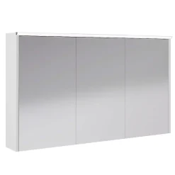Decotec Armoire de salle de bains éclairante avec miroir Archi blanc mat 120 cm
