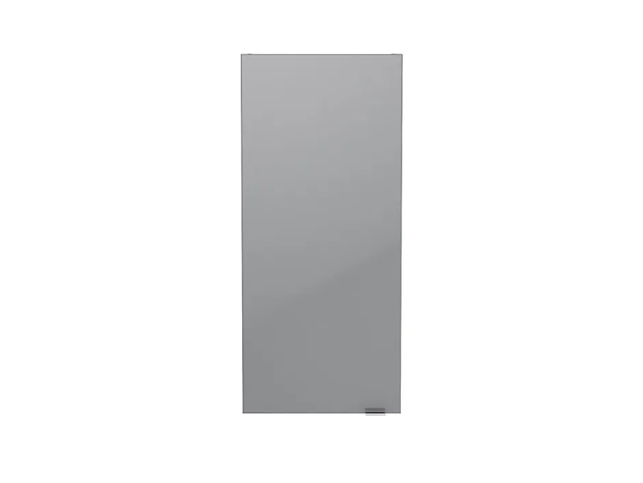 GoodHome Armoire de salle de bains faible profondeur gris brillant l.40 x H.90 x P.15 cm, Imandra
