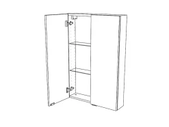 GoodHome Armoire de salle de bains faible profondeur blanc brillant l.60 x H.90 x P.15 cm, Imandra* Meuble Wc|Armoire De Salle De Bains