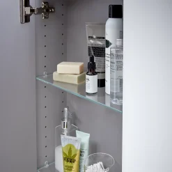 GoodHome Armoire de salle de bains faible profondeur blanc brillant l.60 x H.90 x P.15 cm, Imandra* Meuble Wc|Armoire De Salle De Bains