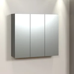 Calicosy Armoire de toilette 3 portes miroir L90 cm - PUREBLISS* Etagère Salle De Bains