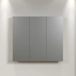 Calicosy Armoire de toilette 3 portes miroir L90 cm - PUREBLISS* Etagère Salle De Bains