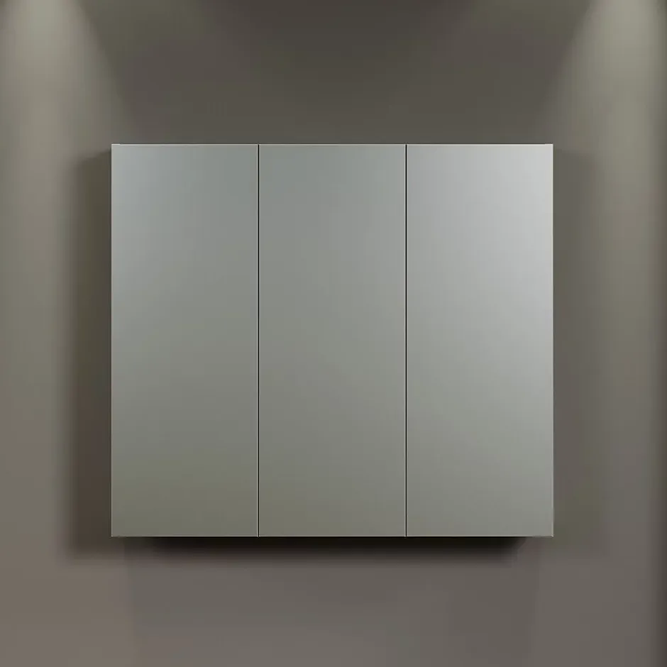 Calicosy Armoire de toilette 3 portes miroir L90 cm - PUREBLISS* Etagère Salle De Bains
