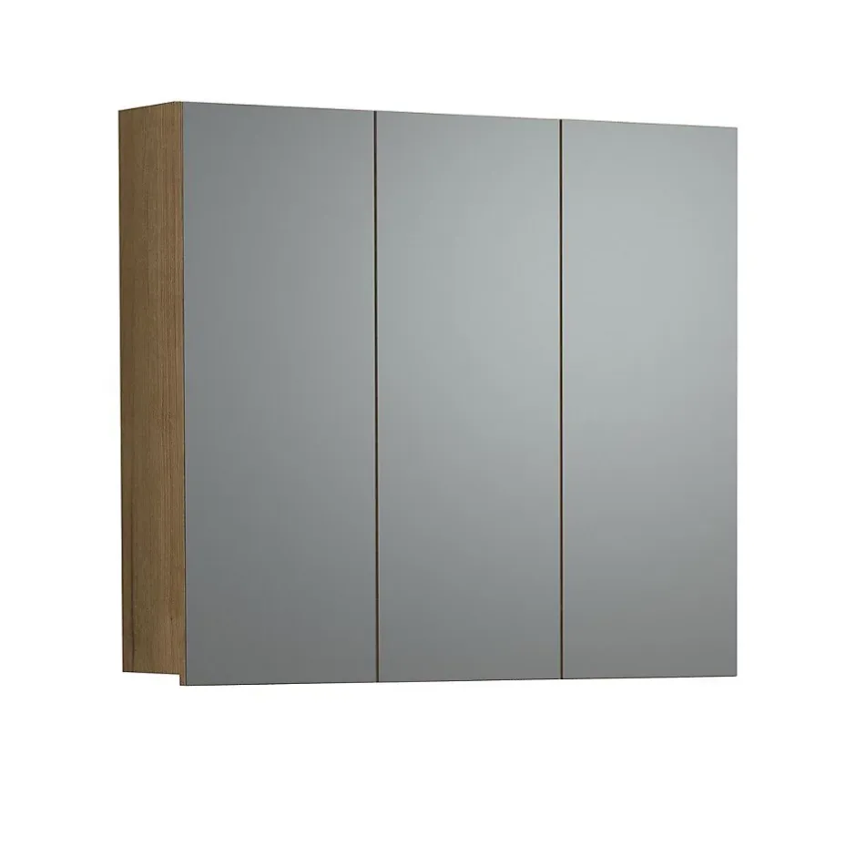 Calicosy Armoire de toilette 3 portes miroir L90 cm - PUREBLISS* Etagère Salle De Bains