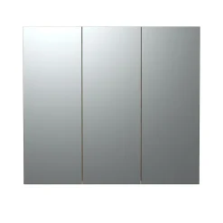 Calicosy Armoire de toilette 3 portes miroir L90 cm - PUREBLISS* Etagère Salle De Bains