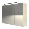 Armoire de toilette avec miroir effet chêne l.90 cm, Calao