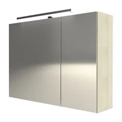 Armoire de toilette avec miroir effet chêne l.90 cm, Calao