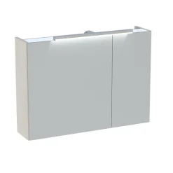 Armoire de toilette avec miroir effet chêne l.90 cm, Calao