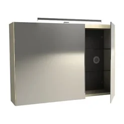 Armoire de toilette avec miroir effet chêne l.90 cm, Calao