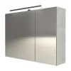Armoire de toilette avec miroir effet chêne clair l.90 cm, Calao