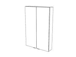 GoodHome Armoire de toilette avec miroir l.60 x H.90 x P.15 cm, Imandra