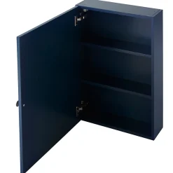 GoodHome Armoire de toilette bleu mat l.50 x H.70 x P.15 cm, Perma* Armoire De Toilette|Meuble De Salle De Bains Faible Profondeur