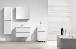 Stano Armoire de toilette bloc-miroir SIENA largeur 80 cm blanc laque