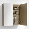 Stano Armoire de toilette bloc-miroir SIENA largeur 60 cm chêne clair texture