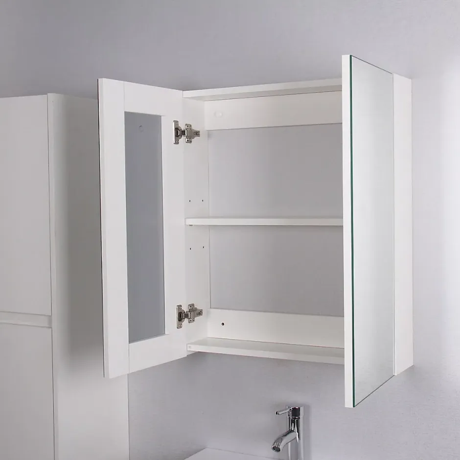 Stano Armoire de toilette bloc-miroir FORTINA largeur 60 cm blanc* Armoire De Toilette